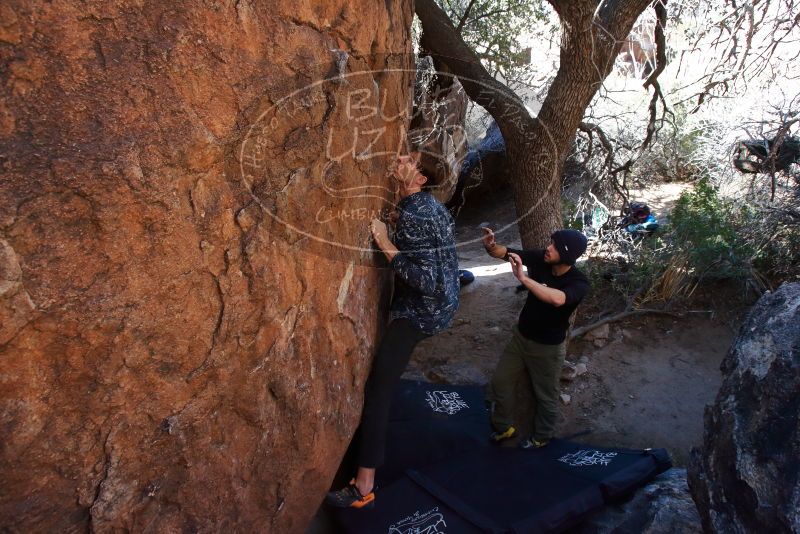 Bouldering in Hueco Tanks on 02/25/2020 with Blue Lizard Climbing and Yoga

Filename: SRM_20200225_1120120.jpg
Aperture: f/6.3
Shutter Speed: 1/250
Body: Canon EOS-1D Mark II
Lens: Canon EF 16-35mm f/2.8 L