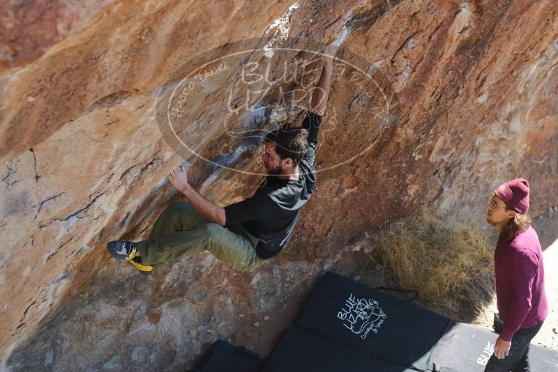 Bouldering in Hueco Tanks on 02/25/2020 with Blue Lizard Climbing and Yoga

Filename: SRM_20200225_1259020.jpg
Aperture: f/5.0
Shutter Speed: 1/320
Body: Canon EOS-1D Mark II
Lens: Canon EF 50mm f/1.8 II