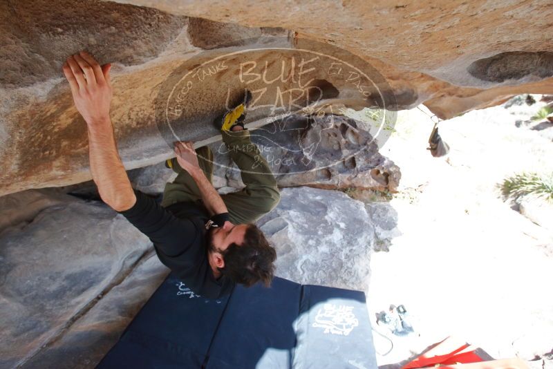 Bouldering in Hueco Tanks on 02/25/2020 with Blue Lizard Climbing and Yoga

Filename: SRM_20200225_1525381.jpg
Aperture: f/6.3
Shutter Speed: 1/250
Body: Canon EOS-1D Mark II
Lens: Canon EF 16-35mm f/2.8 L