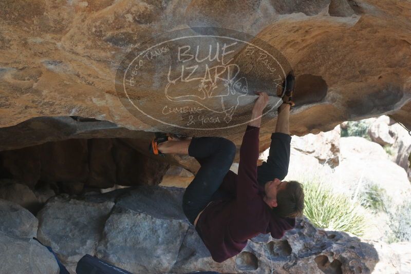 Bouldering in Hueco Tanks on 02/25/2020 with Blue Lizard Climbing and Yoga

Filename: SRM_20200225_1600500.jpg
Aperture: f/6.3
Shutter Speed: 1/320
Body: Canon EOS-1D Mark II
Lens: Canon EF 50mm f/1.8 II