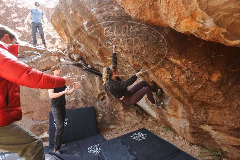 Bouldering in Hueco Tanks on 02/28/2020 with Blue Lizard Climbing and Yoga

Filename: SRM_20200228_1212360.jpg
Aperture: f/3.2
Shutter Speed: 1/320
Body: Canon EOS-1D Mark II
Lens: Canon EF 16-35mm f/2.8 L