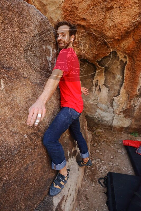 Bouldering in Hueco Tanks on 02/28/2020 with Blue Lizard Climbing and Yoga

Filename: SRM_20200228_1228580.jpg
Aperture: f/5.6
Shutter Speed: 1/250
Body: Canon EOS-1D Mark II
Lens: Canon EF 16-35mm f/2.8 L