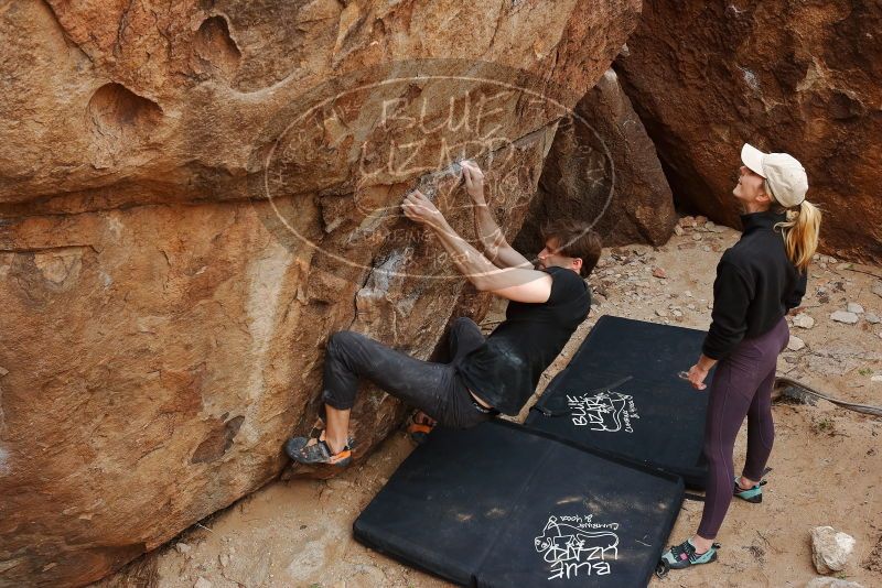 Bouldering in Hueco Tanks on 02/28/2020 with Blue Lizard Climbing and Yoga

Filename: SRM_20200228_1455240.jpg
Aperture: f/7.1
Shutter Speed: 1/250
Body: Canon EOS-1D Mark II
Lens: Canon EF 16-35mm f/2.8 L