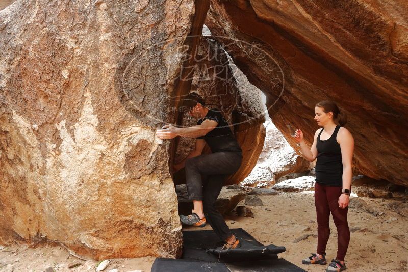 Bouldering in Hueco Tanks on 02/28/2020 with Blue Lizard Climbing and Yoga

Filename: SRM_20200228_1548370.jpg
Aperture: f/6.3
Shutter Speed: 1/250
Body: Canon EOS-1D Mark II
Lens: Canon EF 16-35mm f/2.8 L