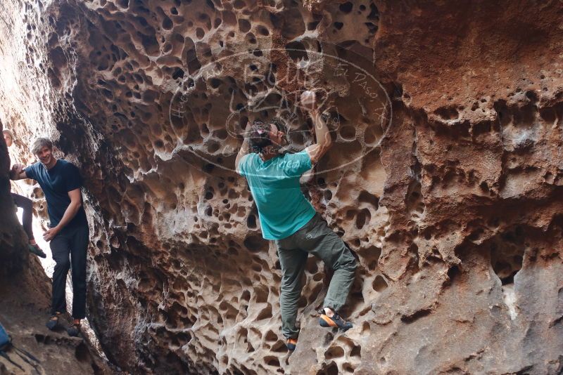 Bouldering in Hueco Tanks on 02/28/2020 with Blue Lizard Climbing and Yoga

Filename: SRM_20200228_1649480.jpg
Aperture: f/2.8
Shutter Speed: 1/100
Body: Canon EOS-1D Mark II
Lens: Canon EF 50mm f/1.8 II