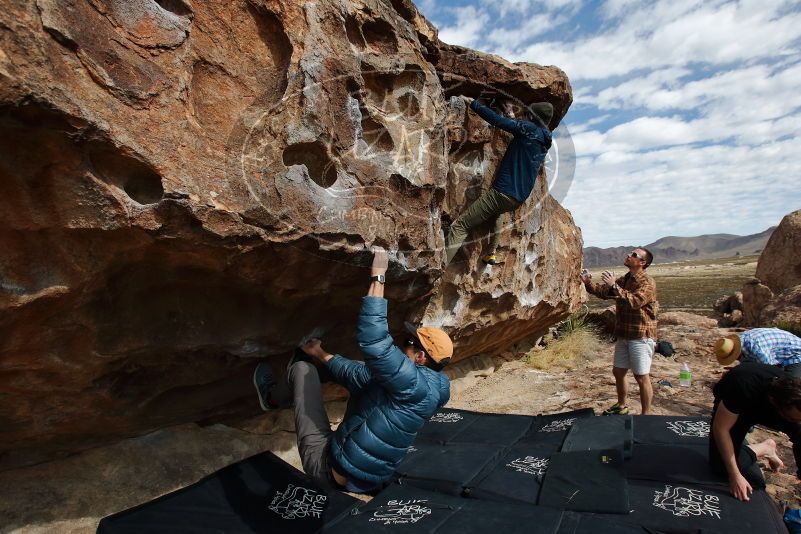 Bouldering in Hueco Tanks on 02/29/2020 with Blue Lizard Climbing and Yoga

Filename: SRM_20200229_1109570.jpg
Aperture: f/6.3
Shutter Speed: 1/400
Body: Canon EOS-1D Mark II
Lens: Canon EF 16-35mm f/2.8 L