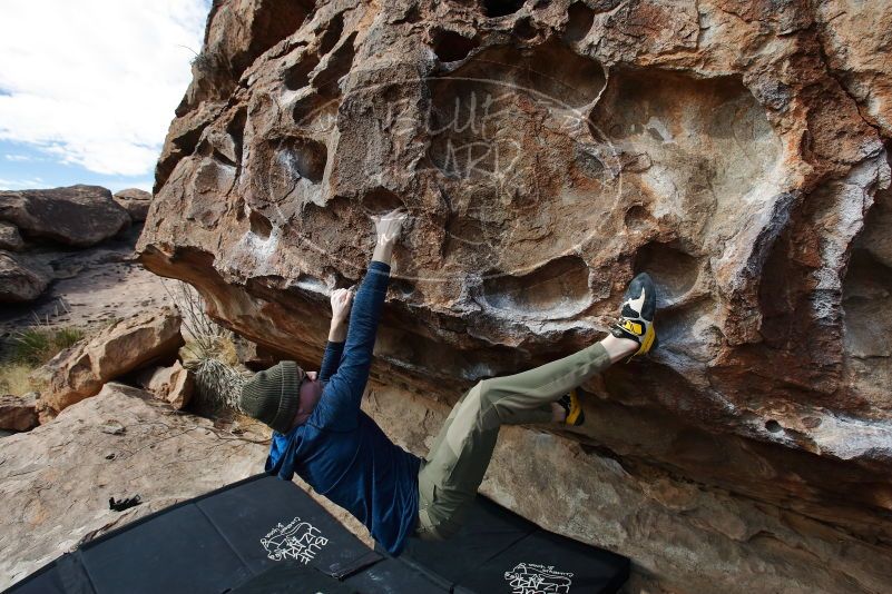 Bouldering in Hueco Tanks on 02/29/2020 with Blue Lizard Climbing and Yoga

Filename: SRM_20200229_1152570.jpg
Aperture: f/5.6
Shutter Speed: 1/250
Body: Canon EOS-1D Mark II
Lens: Canon EF 16-35mm f/2.8 L