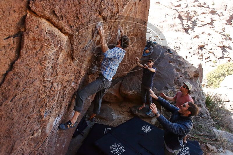 Bouldering in Hueco Tanks on 02/29/2020 with Blue Lizard Climbing and Yoga

Filename: SRM_20200229_1246370.jpg
Aperture: f/5.6
Shutter Speed: 1/500
Body: Canon EOS-1D Mark II
Lens: Canon EF 16-35mm f/2.8 L