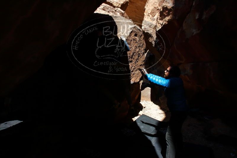 Bouldering in Hueco Tanks on 02/29/2020 with Blue Lizard Climbing and Yoga

Filename: SRM_20200229_1321520.jpg
Aperture: f/8.0
Shutter Speed: 1/320
Body: Canon EOS-1D Mark II
Lens: Canon EF 16-35mm f/2.8 L