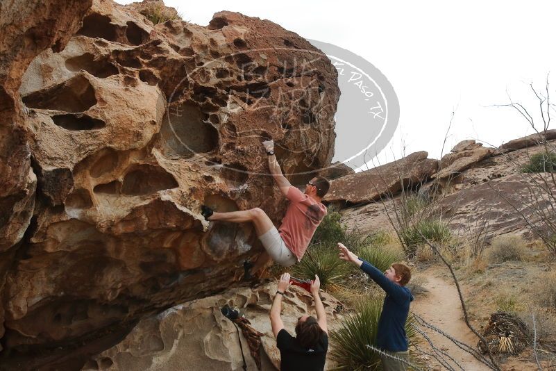 Bouldering in Hueco Tanks on 02/29/2020 with Blue Lizard Climbing and Yoga

Filename: SRM_20200229_1652450.jpg
Aperture: f/7.1
Shutter Speed: 1/400
Body: Canon EOS-1D Mark II
Lens: Canon EF 16-35mm f/2.8 L