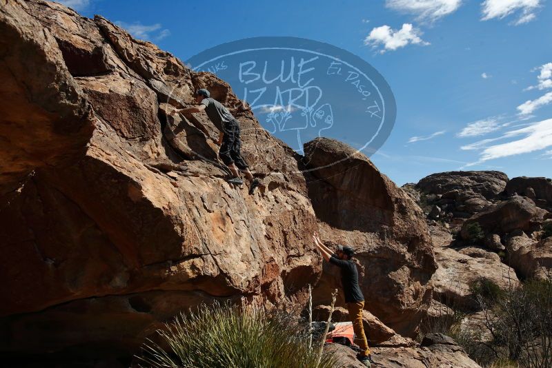 Bouldering in Hueco Tanks on 03/07/2020 with Blue Lizard Climbing and Yoga

Filename: SRM_20200307_1111380.jpg
Aperture: f/8.0
Shutter Speed: 1/640
Body: Canon EOS-1D Mark II
Lens: Canon EF 16-35mm f/2.8 L