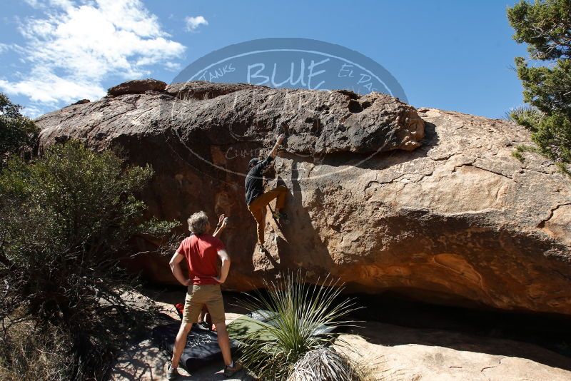 Bouldering in Hueco Tanks on 03/07/2020 with Blue Lizard Climbing and Yoga

Filename: SRM_20200307_1341330.jpg
Aperture: f/5.6
Shutter Speed: 1/640
Body: Canon EOS-1D Mark II
Lens: Canon EF 16-35mm f/2.8 L