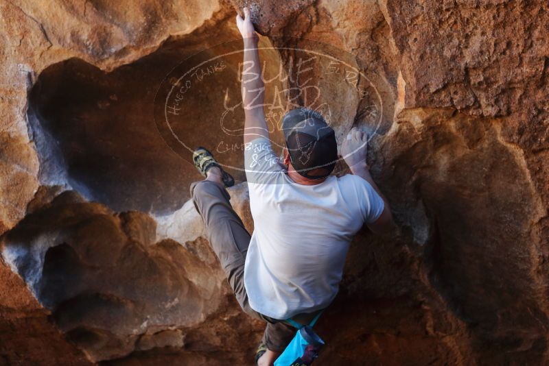 Bouldering in Hueco Tanks on 03/07/2020 with Blue Lizard Climbing and Yoga

Filename: SRM_20200307_1444410.jpg
Aperture: f/3.2
Shutter Speed: 1/320
Body: Canon EOS-1D Mark II
Lens: Canon EF 50mm f/1.8 II