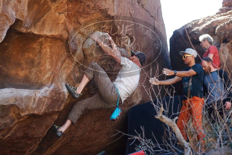 Bouldering in Hueco Tanks on 03/07/2020 with Blue Lizard Climbing and Yoga

Filename: SRM_20200307_1445060.jpg
Aperture: f/3.2
Shutter Speed: 1/500
Body: Canon EOS-1D Mark II
Lens: Canon EF 50mm f/1.8 II