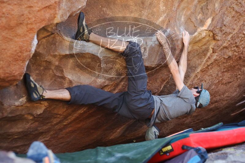 Bouldering in Hueco Tanks on 03/07/2020 with Blue Lizard Climbing and Yoga

Filename: SRM_20200307_1458080.jpg
Aperture: f/2.8
Shutter Speed: 1/250
Body: Canon EOS-1D Mark II
Lens: Canon EF 50mm f/1.8 II