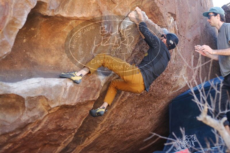 Bouldering in Hueco Tanks on 03/07/2020 with Blue Lizard Climbing and Yoga

Filename: SRM_20200307_1500060.jpg
Aperture: f/2.8
Shutter Speed: 1/640
Body: Canon EOS-1D Mark II
Lens: Canon EF 50mm f/1.8 II