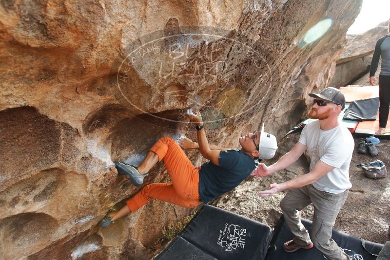 Bouldering in Hueco Tanks on 03/07/2020 with Blue Lizard Climbing and Yoga

Filename: SRM_20200307_1743200.jpg
Aperture: f/4.5
Shutter Speed: 1/320
Body: Canon EOS-1D Mark II
Lens: Canon EF 16-35mm f/2.8 L