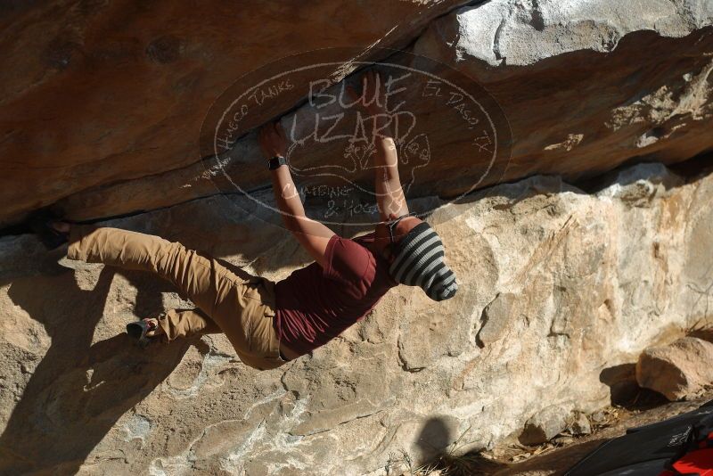 Bouldering in Hueco Tanks on 03/06/2020 with Blue Lizard Climbing and Yoga

Filename: SRM_20200306_1647210.jpg
Aperture: f/4.0
Shutter Speed: 1/640
Body: Canon EOS-1D Mark II
Lens: Canon EF 50mm f/1.8 II