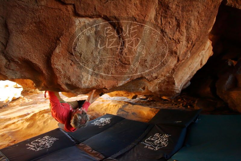 Bouldering in Hueco Tanks on 03/06/2020 with Blue Lizard Climbing and Yoga

Filename: SRM_20200306_1833040.jpg
Aperture: f/3.2
Shutter Speed: 1/250
Body: Canon EOS-1D Mark II
Lens: Canon EF 16-35mm f/2.8 L