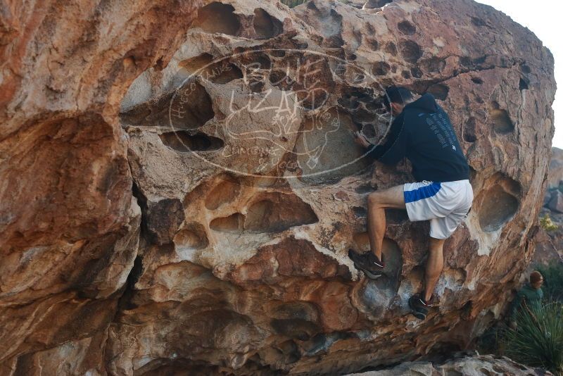 Bouldering in Hueco Tanks on 03/16/2020 with Blue Lizard Climbing and Yoga

Filename: SRM_20200316_0923400.jpg
Aperture: f/5.6
Shutter Speed: 1/320
Body: Canon EOS-1D Mark II
Lens: Canon EF 50mm f/1.8 II