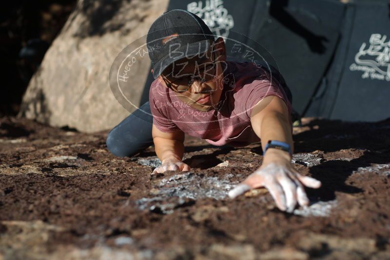 Bouldering in Hueco Tanks on 03/16/2020 with Blue Lizard Climbing and Yoga

Filename: SRM_20200316_1412450.jpg
Aperture: f/2.8
Shutter Speed: 1/2000
Body: Canon EOS-1D Mark II
Lens: Canon EF 50mm f/1.8 II