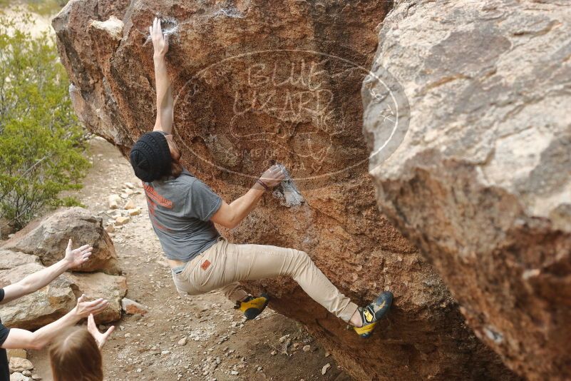 Bouldering in Hueco Tanks on 03/15/2020 with Blue Lizard Climbing and Yoga

Filename: SRM_20200315_1124380.jpg
Aperture: f/4.0
Shutter Speed: 1/500
Body: Canon EOS-1D Mark II
Lens: Canon EF 50mm f/1.8 II