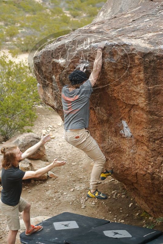 Bouldering in Hueco Tanks on 03/15/2020 with Blue Lizard Climbing and Yoga

Filename: SRM_20200315_1126440.jpg
Aperture: f/3.2
Shutter Speed: 1/800
Body: Canon EOS-1D Mark II
Lens: Canon EF 50mm f/1.8 II