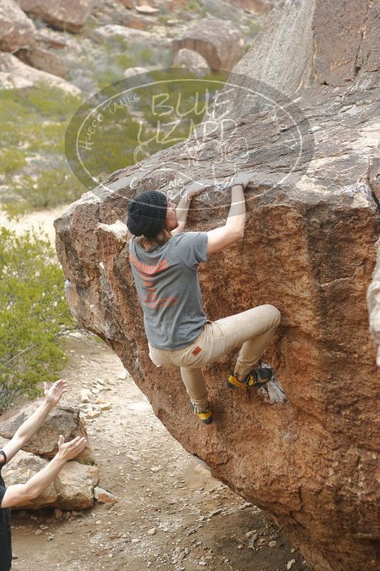 Bouldering in Hueco Tanks on 03/15/2020 with Blue Lizard Climbing and Yoga

Filename: SRM_20200315_1126480.jpg
Aperture: f/3.2
Shutter Speed: 1/800
Body: Canon EOS-1D Mark II
Lens: Canon EF 50mm f/1.8 II