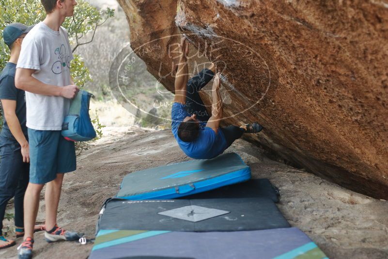 Bouldering in Hueco Tanks on 03/15/2020 with Blue Lizard Climbing and Yoga

Filename: SRM_20200315_1203420.jpg
Aperture: f/2.8
Shutter Speed: 1/400
Body: Canon EOS-1D Mark II
Lens: Canon EF 50mm f/1.8 II