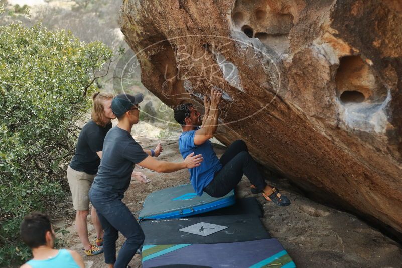 Bouldering in Hueco Tanks on 03/15/2020 with Blue Lizard Climbing and Yoga

Filename: SRM_20200315_1210160.jpg
Aperture: f/2.8
Shutter Speed: 1/800
Body: Canon EOS-1D Mark II
Lens: Canon EF 50mm f/1.8 II