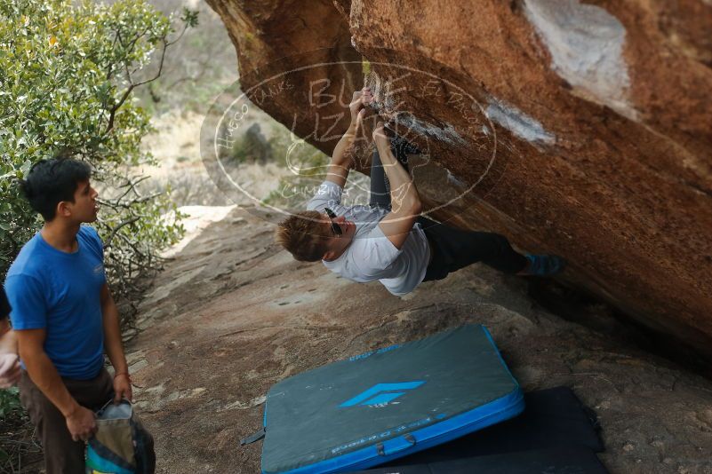 Bouldering in Hueco Tanks on 03/15/2020 with Blue Lizard Climbing and Yoga

Filename: SRM_20200315_1212371.jpg
Aperture: f/2.8
Shutter Speed: 1/1250
Body: Canon EOS-1D Mark II
Lens: Canon EF 50mm f/1.8 II