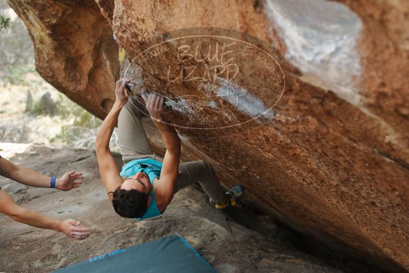 Bouldering in Hueco Tanks on 03/15/2020 with Blue Lizard Climbing and Yoga

Filename: SRM_20200315_1216040.jpg
Aperture: f/2.8
Shutter Speed: 1/640
Body: Canon EOS-1D Mark II
Lens: Canon EF 50mm f/1.8 II