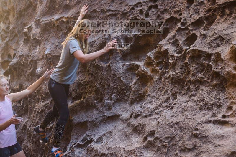 Bouldering in Hueco Tanks on 10/19/2021 with Blue Lizard Climbing and Yoga

Filename: SRM_20211019_1330050.jpg
Aperture: f/2.8
Shutter Speed: 1/80
Body: Canon EOS-1D Mark II
Lens: Canon EF 50mm f/1.8 II