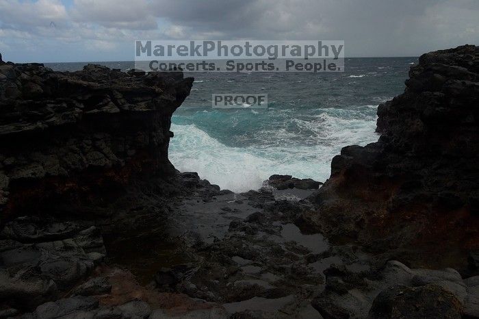 Hike to the Nakalele blowholes along the surf-beaten lava formations.

Filename: SRM_20071219_1344456.jpg
Aperture: f/10.0
Shutter Speed: 1/800
Body: Canon EOS-1D Mark II
Lens: Sigma 15-30mm f/3.5-4.5 EX Aspherical DG DF