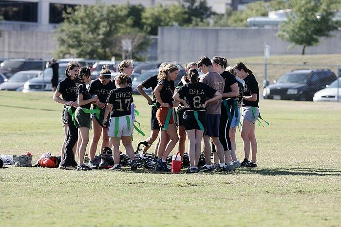 The Cheetahs (chemical engineering team) lost in the Fall 2008 UT flag football intramural championship game on November 9, 2008.

Filename: SRM_20081109_15281203.jpg
Aperture: f/5.0
Shutter Speed: 1/1250
Body: Canon EOS-1D Mark II
Lens: Canon EF 300mm f/2.8 L IS