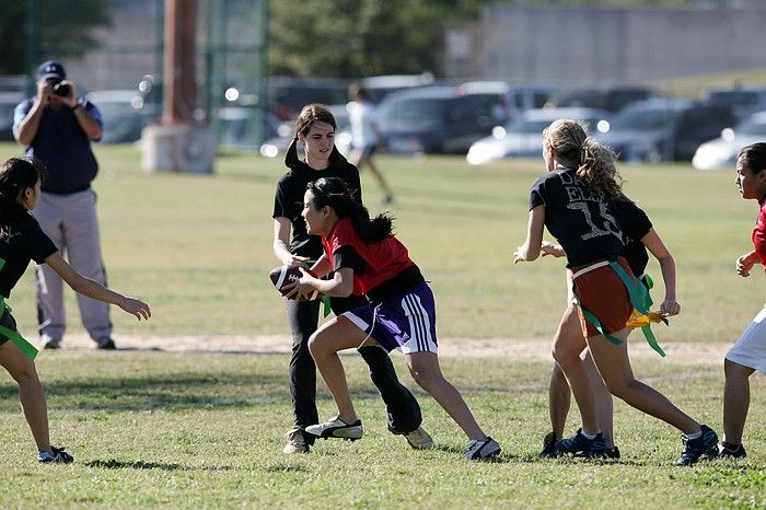 The Cheetahs (chemical engineering team) lost in the Fall 2008 UT flag football intramural championship game on November 9, 2008.

Filename: SRM_20081109_15341078.jpg
Aperture: f/4.0
Shutter Speed: 1/2500
Body: Canon EOS-1D Mark II
Lens: Canon EF 300mm f/2.8 L IS