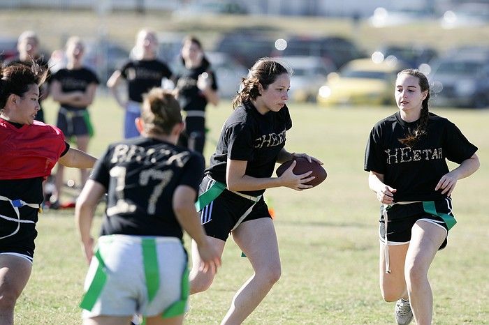 The Cheetahs (chemical engineering team) lost in the Fall 2008 UT flag football intramural championship game on November 9, 2008.

Filename: SRM_20081109_15382640.jpg
Aperture: f/4.0
Shutter Speed: 1/1600
Body: Canon EOS-1D Mark II
Lens: Canon EF 300mm f/2.8 L IS