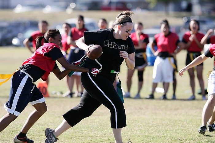 The Cheetahs (chemical engineering team) lost in the Fall 2008 UT flag football intramural championship game on November 9, 2008.

Filename: SRM_20081109_15392679.jpg
Aperture: f/4.0
Shutter Speed: 1/1600
Body: Canon EOS-1D Mark II
Lens: Canon EF 300mm f/2.8 L IS