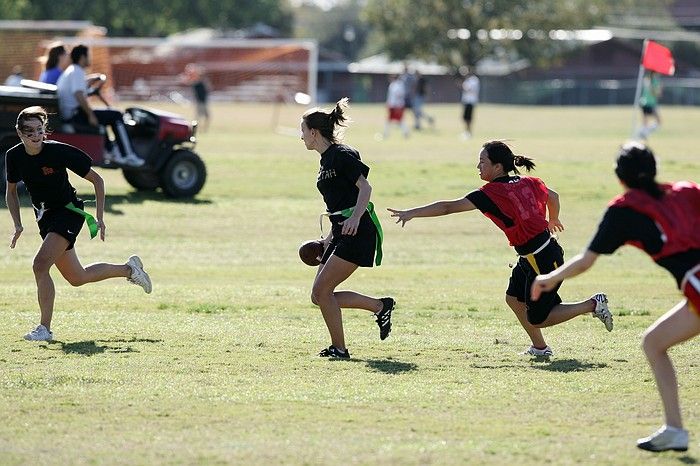 The Cheetahs (chemical engineering team) lost in the Fall 2008 UT flag football intramural championship game on November 9, 2008.

Filename: SRM_20081109_15474833.jpg
Aperture: f/4.0
Shutter Speed: 1/2000
Body: Canon EOS-1D Mark II
Lens: Canon EF 300mm f/2.8 L IS