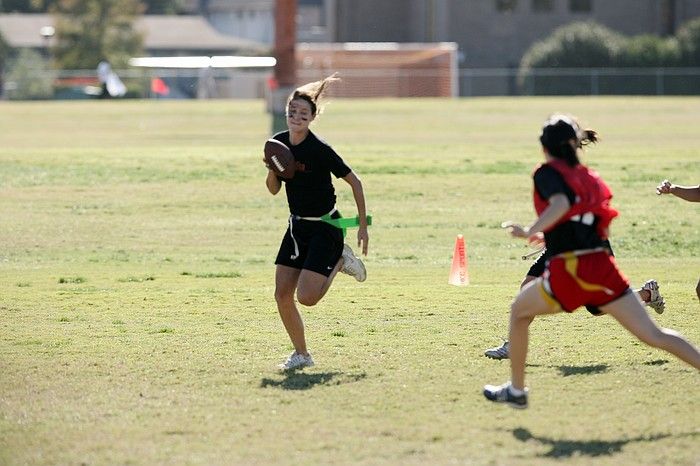 The Cheetahs (chemical engineering team) lost in the Fall 2008 UT flag football intramural championship game on November 9, 2008.

Filename: SRM_20081109_15475440.jpg
Aperture: f/4.0
Shutter Speed: 1/2000
Body: Canon EOS-1D Mark II
Lens: Canon EF 300mm f/2.8 L IS