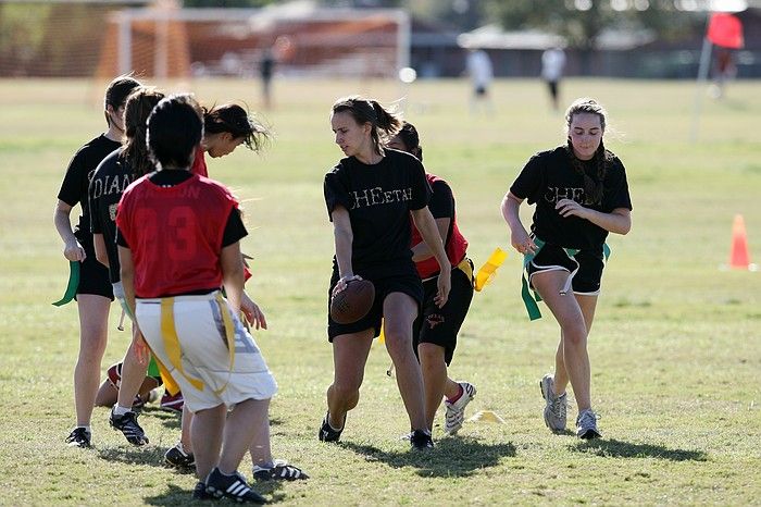 The Cheetahs (chemical engineering team) lost in the Fall 2008 UT flag football intramural championship game on November 9, 2008.

Filename: SRM_20081109_15492859.jpg
Aperture: f/4.0
Shutter Speed: 1/2000
Body: Canon EOS-1D Mark II
Lens: Canon EF 300mm f/2.8 L IS