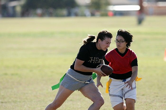 The Cheetahs (chemical engineering team) lost in the Fall 2008 UT flag football intramural championship game on November 9, 2008.

Filename: SRM_20081109_15501076.jpg
Aperture: f/4.0
Shutter Speed: 1/2000
Body: Canon EOS-1D Mark II
Lens: Canon EF 300mm f/2.8 L IS