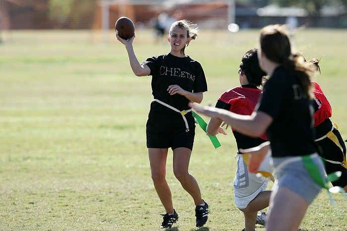 The Cheetahs (chemical engineering team) lost in the Fall 2008 UT flag football intramural championship game on November 9, 2008.

Filename: SRM_20081109_15503491.jpg
Aperture: f/4.0
Shutter Speed: 1/2000
Body: Canon EOS-1D Mark II
Lens: Canon EF 300mm f/2.8 L IS