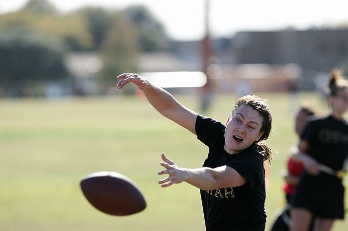 The Cheetahs (chemical engineering team) lost in the Fall 2008 UT flag football intramural championship game on November 9, 2008.

Filename: SRM_20081109_15503696.jpg
Aperture: f/4.0
Shutter Speed: 1/2000
Body: Canon EOS-1D Mark II
Lens: Canon EF 300mm f/2.8 L IS