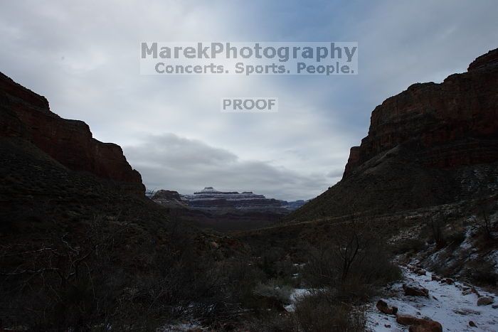 Hike up the Bright Angel trail from Indian Gardens campground, while backpacking the Grand Canyon, on Sunday, January 4, 2009.

Filename: SRM_20090104_08484555.JPG
Aperture: f/8.0
Shutter Speed: 1/100
Body: Canon EOS-1D Mark II
Lens: Canon EF 16-35mm f/2.8 L