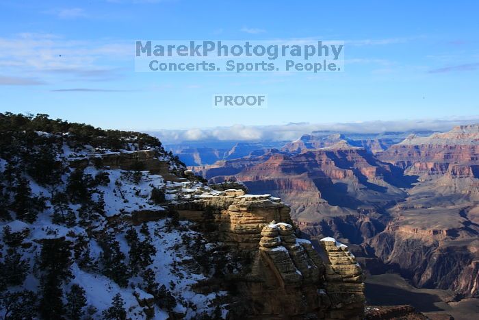 The Grand Canyon from the scenic view, south rim, on Sunday, January 4, 2009.
Filename: SRM_20090104_14252290.JPG
Aperture: f/16.0
Shutter Speed: 1/30
Body: Canon EOS-1D Mark II
Lens: Canon EF 16-35mm f/2.8 L