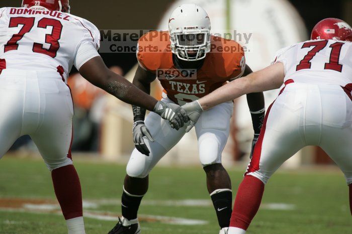 The University of Texas football team defeated the Arkansas Razorbacks with a score of 52-10 in Austin, TX on Saturday, September 27, 2008.

Filename: SRM_20080927_15071277.jpg
Aperture: f/5.6
Shutter Speed: 1/1600
Body: Canon EOS-1D Mark II
Lens: Canon EF 300mm f/2.8 L IS