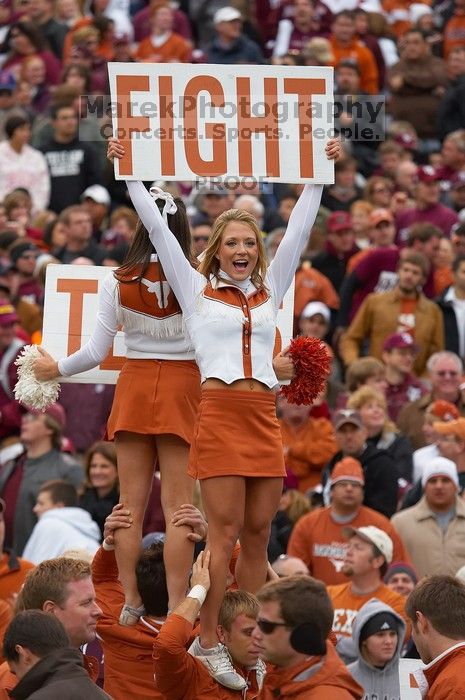 The University of Texas, Austin played Texas A&M in football at Kyle Field, College Station, on November 23, 2007.  UT lost to the Aggies, 30 to 38.

Filename: SRM_20071123_1651540.jpg
Aperture: f/4.0
Shutter Speed: 1/640
Body: Canon EOS-1D Mark II
Lens: Canon EF 80-200mm f/2.8 L