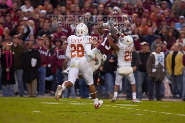 The University of Texas, Austin played Texas A&M in football at Kyle Field, College Station, on November 23, 2007.  UT lost to the Aggies, 30 to 38.

Filename: SRM_20071123_1806322.jpg
Aperture: f/2.8
Shutter Speed: 1/640
Body: Canon EOS-1D Mark II
Lens: Canon EF 300mm f/2.8 L IS