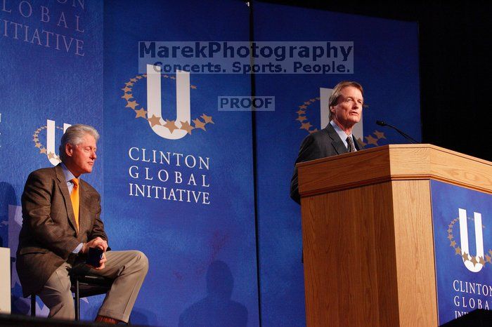 UT President William Powers Jr. speaks at the opening of the first plenary session of CGIU with Former President Bill Clinton listening.  Day one of the 2nd Annual Clinton Global Initiative University (CGIU) meeting was held at The University of Texas at Austin, Friday, February 13, 2009.

Filename: SRM_20090213_16353698.jpg
Aperture: f/4.0
Shutter Speed: 1/160
Body: Canon EOS-1D Mark II
Lens: Canon EF 80-200mm f/2.8 L